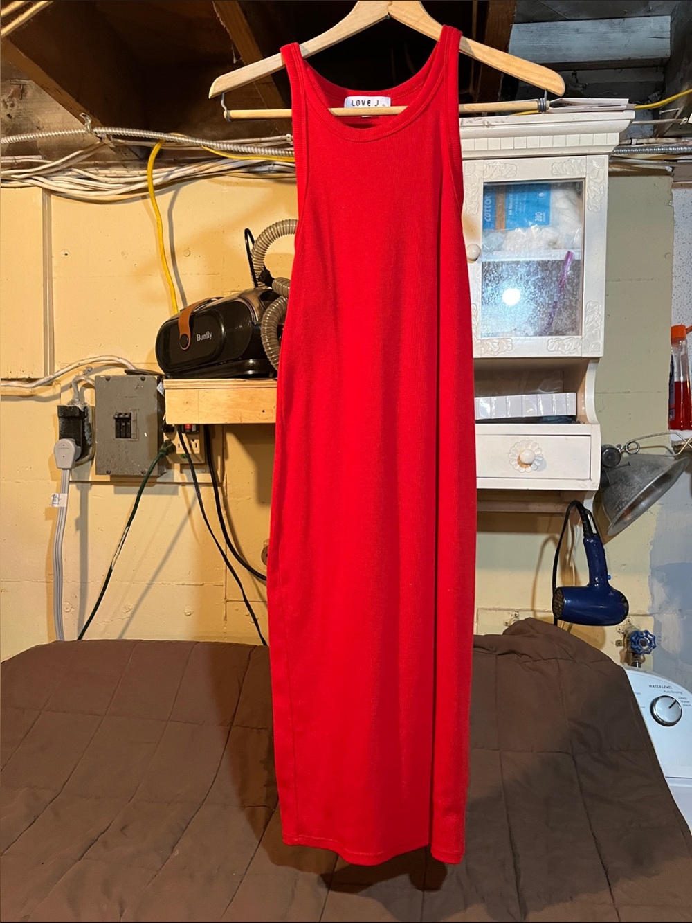 love J Bold Red Sleeveless Maxi Dress
